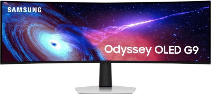 49" Odyssey G93SC Series OLED Curved Gaming Monitor, 240Hz, 0.03Ms, Dual QHD, Displayhdr True Black 400, Freesync Premium Pro, Height Adjustable Stand, 3 Year Warranty, LS49CG932SNXZA, 2023