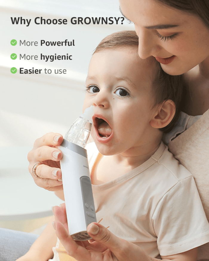 Nasal Aspirator for Baby, Baby Nose Sucker Pro with 3 Soft Silicone Tips, Adjustable Suction, Electric Nose Suction for Baby, Built-In Music & Light Soothing - Image 6