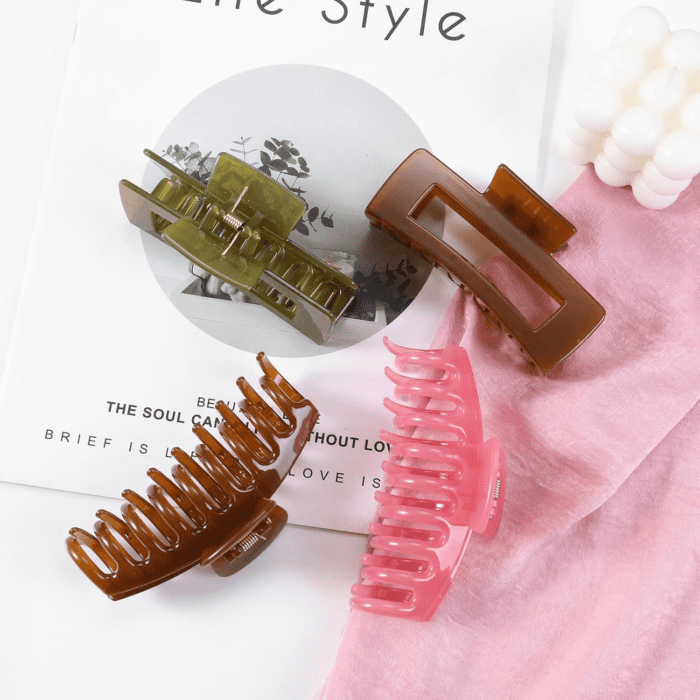 8 Pack Jelly Hair Clips for Women, 4.3 Inch Large Hair Claw Clips, Strong Hold, Non-Slip, Perfect Size for Thin, Thick or Curly Hair, Jelly Color, Includes Gift Box - Image 6