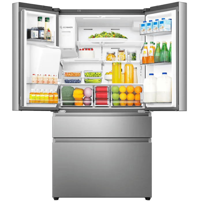 Pureflat 25.6-Cu Ft 4-Door Smart French Door Refrigerator with Ice Maker, Water and Ice Dispenser (Stainless Steel) ENERGY STAR - Image 2