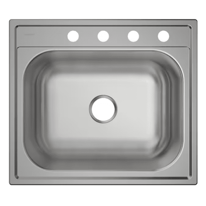 Dayton Drop-In 25-In X 22-In Stainless Steel Single Bowl 4-Hole Kitchen Sink