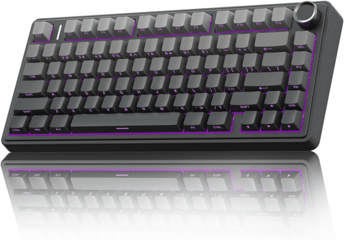 F75 Pro Wireless Mechanical Keyboard,75% Gasket Hot Swappable Custom Keyboard,Rgb Backlit,Pre-Lubed Reaper Switches,Side Printed PBT Keycaps,2.4Ghz/Usb-C/Bt5.0 Mechanical Gaming Keyboard - Image 9