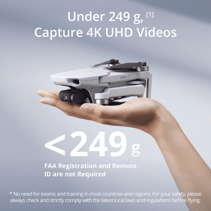 Mini 4K, Drone with 4K UHD Camera for Adults, under 249 G, 3-Axis Gimbal Stabilization, 10Km Video Transmission, Auto Return, Wind Resistance, 1 Battery for 31-Min Max Flight Time, Intelligent Flight - Image 2