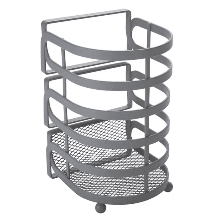 Grey Metal Freestanding Covered Utensil Rest - Image 2