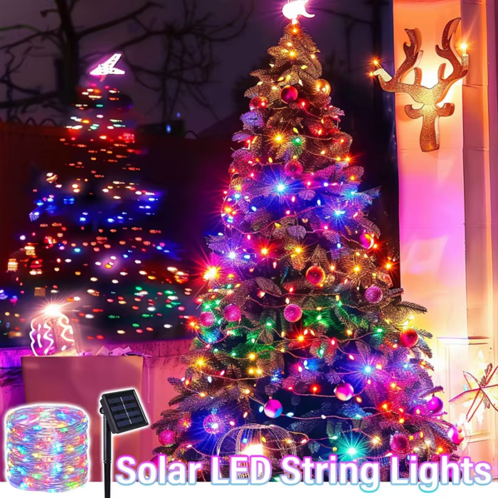 300LED Solar Fairy Lights Outdoor Waterproof String Light 8 Modes Christmas Garland Decoration 2024 Garden Party Wedding - Image 4