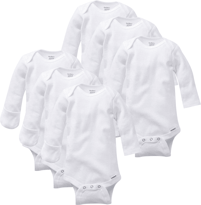 Unisex-Baby Multi-Pack Long-Sleeve Onesies Bodysuit Mitten Cuff Sizes