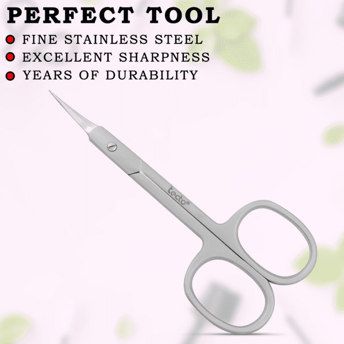 Professional Nail Scissors, Stainless Steel Manicure Scissors,Cuticle Scissors, Multi-Purpose, Eyelashes, Eyebrow, Toenail for Women and Men (Extra Fine Tip Nail Scissor) - Image 9