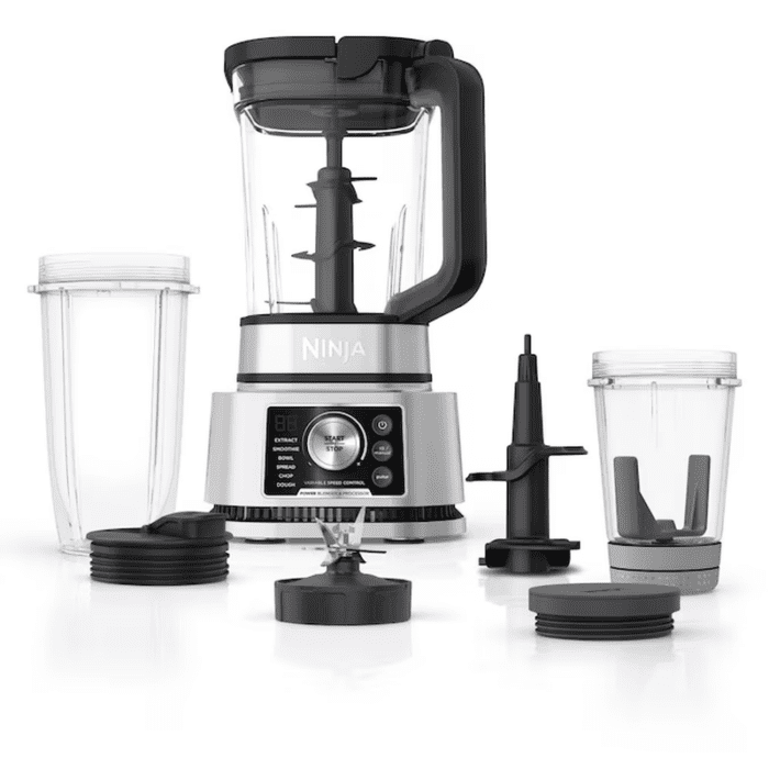 Foodi 72-Oz 6-Speed Blender and Food Processor Combo (Silver) - Image 2