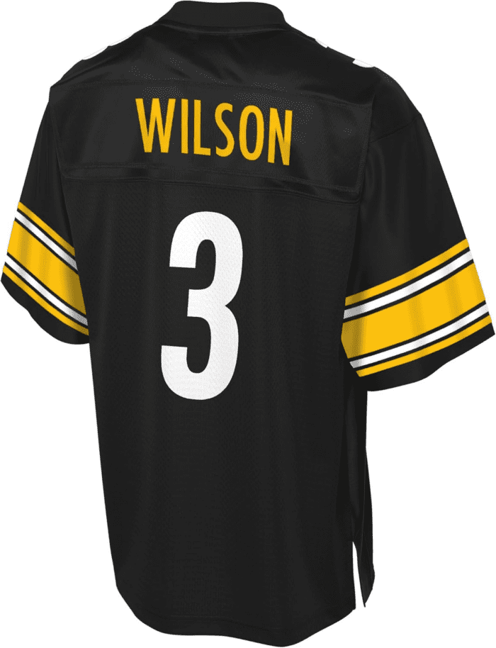 Men'S Russell Wilson Black Pittsburgh Steelers Team Player Jersey - Image 3