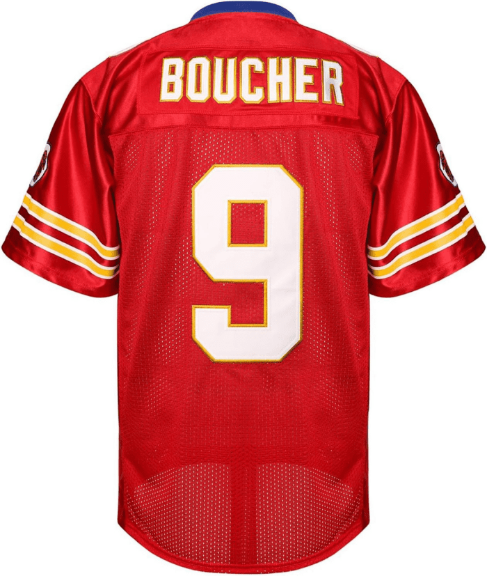 Bobby Boucher #9 the Waterboy Adam Sandler Movie Mud Dogs Bourbon Bowl Football Jersey - Image 2