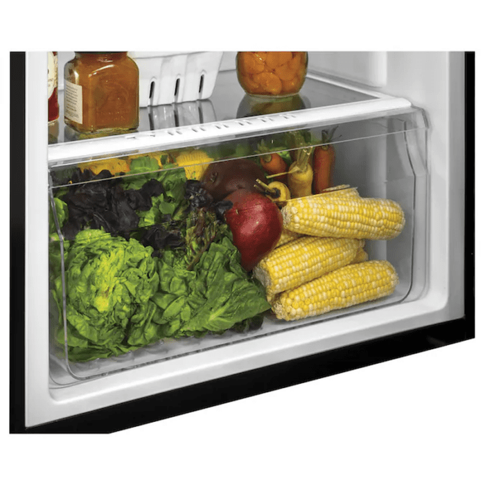 9.7-Cu Ft Counter-Depth Top-Freezer Refrigerator (Black) - Image 6