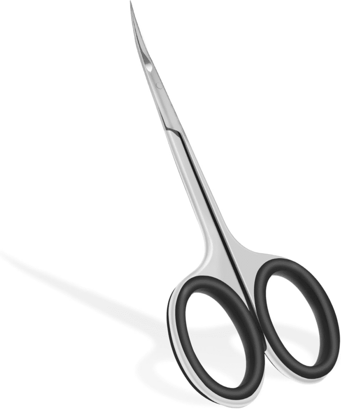 Cuticle Scissors, Professional 6-Blade Manicure Scissors, Stainless Steel Eyebrow Scissor, Cuticle Scissors Extra Fine Curved for Manicure, Eyelashes, Eyebrow, Toenail for Women and Men