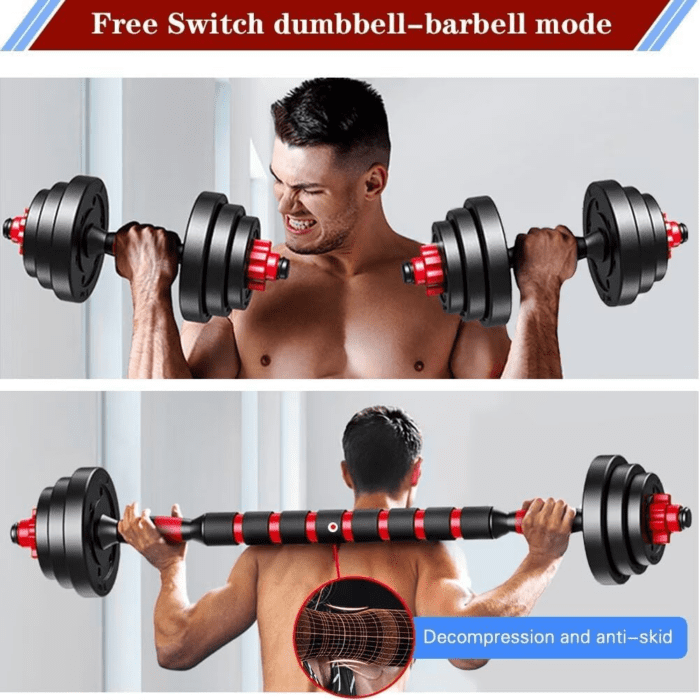 Adjustable-Dumbbells-Sets,Free Weights-Dumbbells Set of 2 Convertible to Barbell a Pair of Lightweight for Home Gym,Women and Men Equipment - Image 4