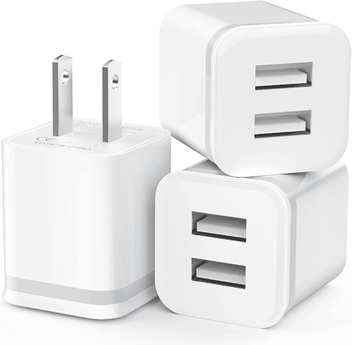 USB Wall Charger,  3-Pack 2.1A/5V Dual Port USB Cube Power Adapter Charger Plug Block Charging Box Brick for Iphone 13 12 11 Pro Max SE XS XR X 8 7 6 6S Plus, Galaxy, LG, Moto, Android Phones