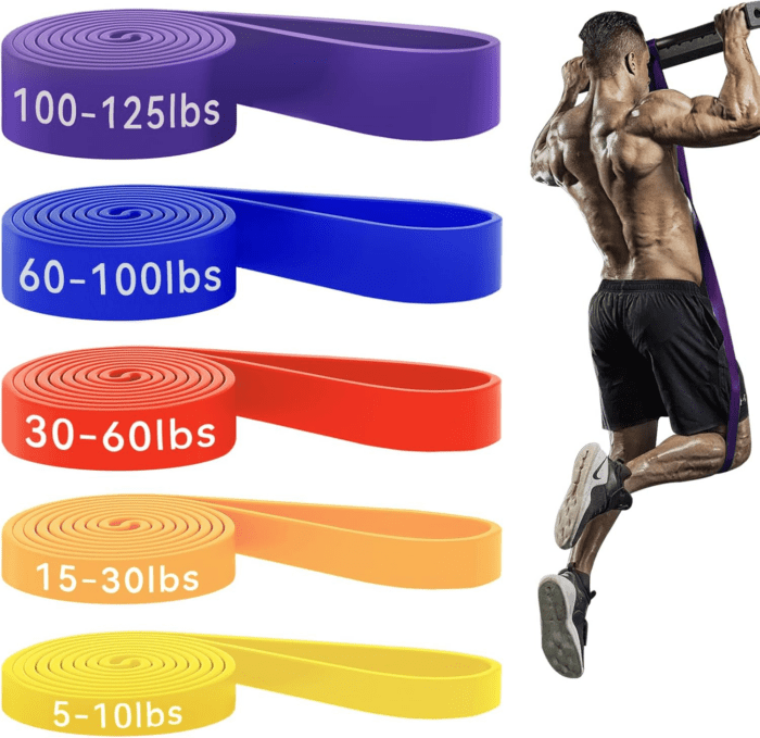 Pull up Assistance Bands - Resistance Band - Pull up Bands - Exercise Bands Resistance Bands Set of 5 - Workout Bands for Working Out, Stretching, Physical Therapy, Muscle Training