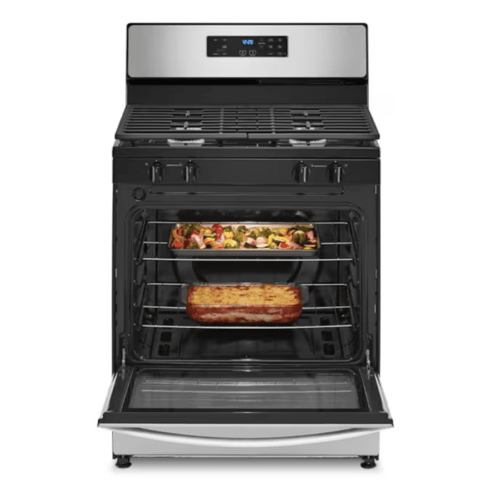 30-In 4 Burners 5.1-Cu Ft Freestanding Natural Gas Range (Stainless Steel) - Image 2