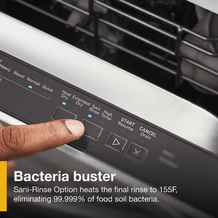 Eco Series 24-In Top Control Built-In Dishwasher (Fingerprint Resistant Stainless Steel), 55-Dba Standard Sound Level - Image 7