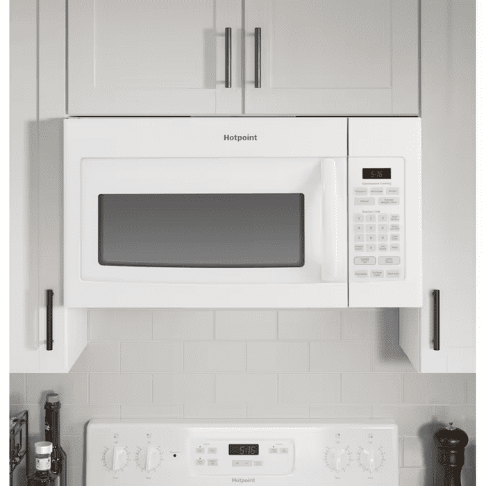 1.6-Cu Ft 1000-Watt 29.9-In Over-The-Range Microwave (White) - Image 4