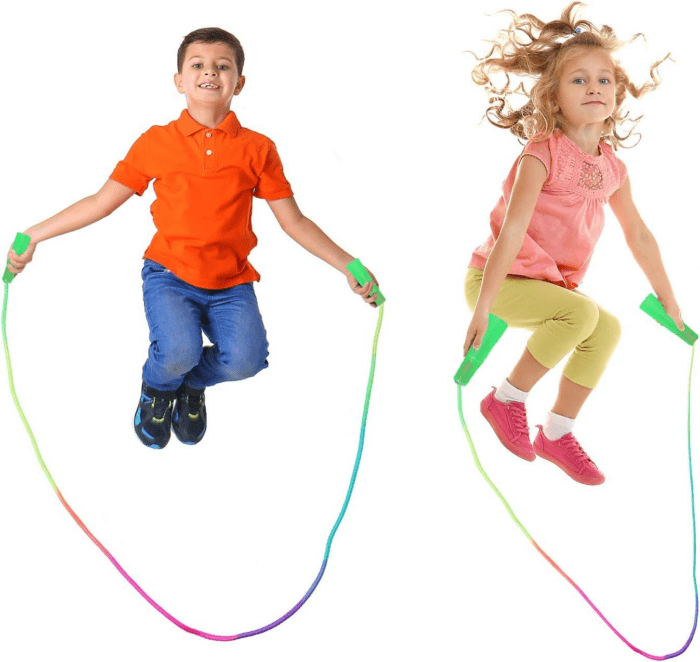 6 Pack Rainbow Jump Rope Set Jumping Ropes Physical Education Skipping Rope - Image 6