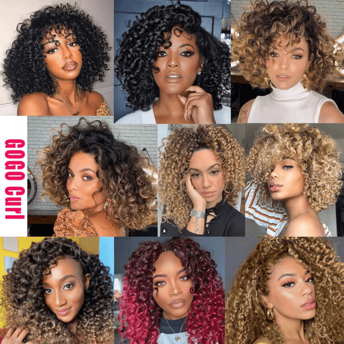 7 Packs Gogo Curl Crochet Hair 10 Inch Short Curly Crochet Hair for Women Water Wave Beach Curl Deep Twist Crochet Braids Synthetic Braiding Hair Extensions(10 Inch, 1B) - Image 6