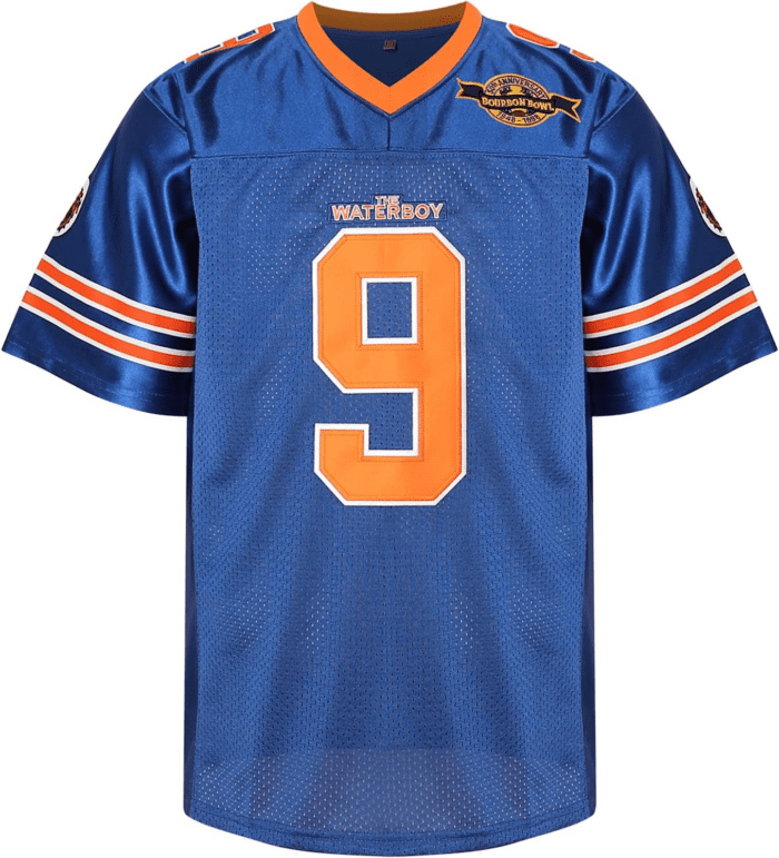 Bobby Boucher #9 the Waterboy Adam Sandler Movie Mud Dogs Bourbon Bowl Football Jersey