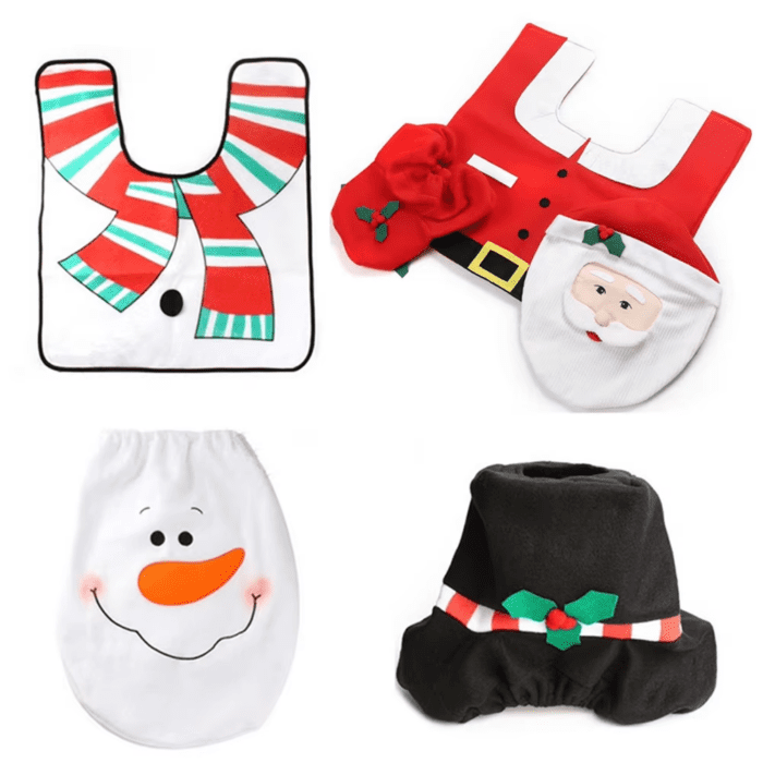 New Cute Christmas Toilet Seat Covers Creative Santa Claus Bathroom Mat Xmas Supplies for Home New Year Navidad Gift Decor 2024 - Image 4