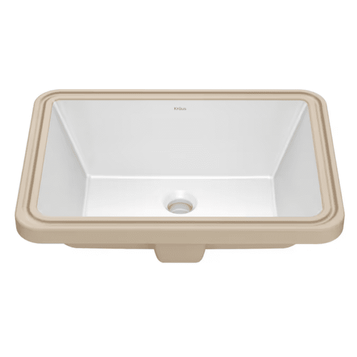 Elavo Ceramic Undermount Rectangular White Bathroom Sink (20.25-In X 15.13-In) - Image 15