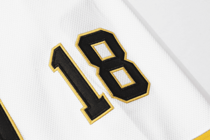 Boston Happy Gilmore #18 Adam Sandler 1996 Movie Ice Hockey Jersey Stitched Letters and Numbers S-XXXL - Image 4