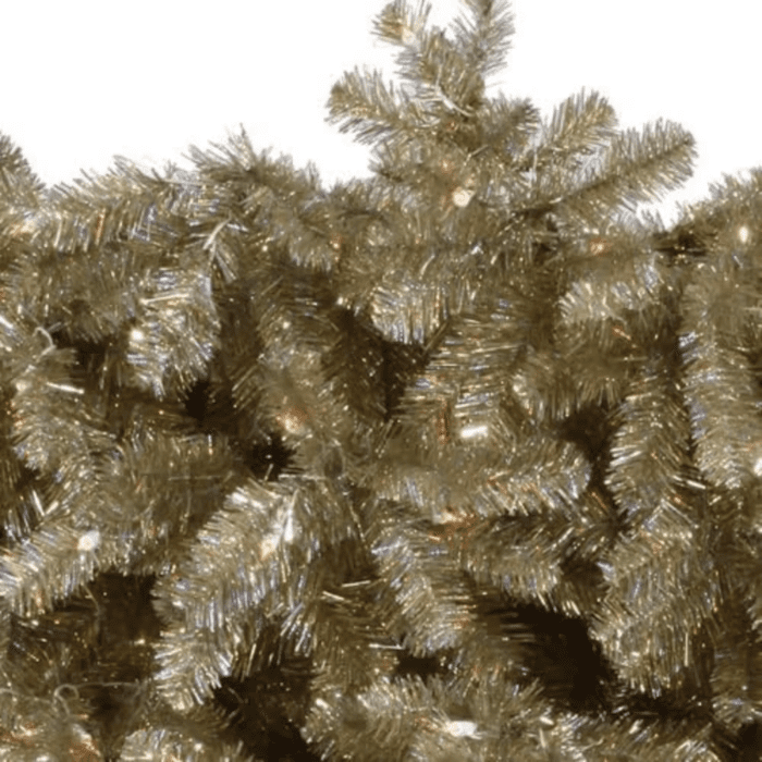 75' Champagne Upside down Artificial Christmas Tree with 500 Clear Lights, Christmas Decorations 2024 - Image 2