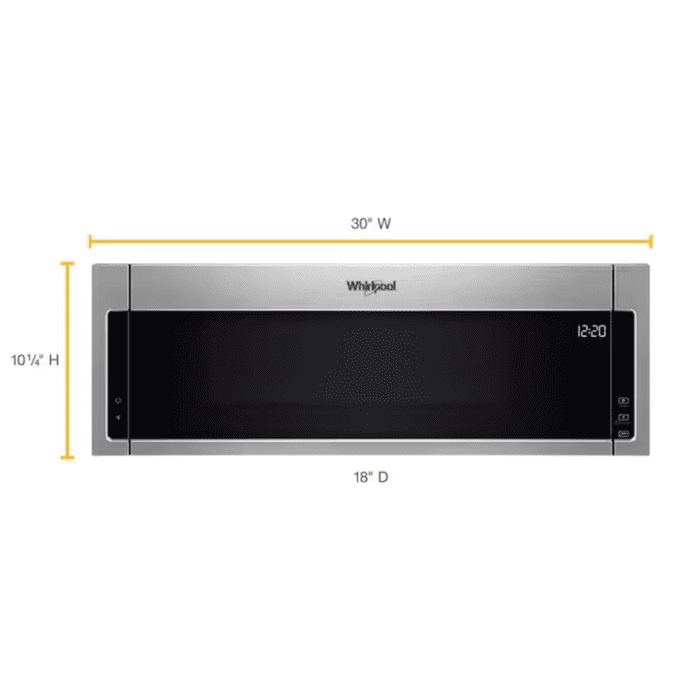 1.1-Cu Ft 1000-Watt Low Profile 30-In Over-The-Range Microwave (Stainless Steel) - Image 3