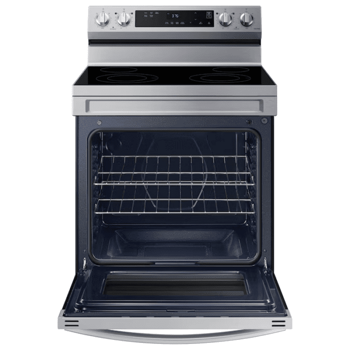 30-In Glass Top 4 Burners 6.3-Cu Ft Steam Cleaning Freestanding Smart Electric Range (Stainless Steel) - Image 2