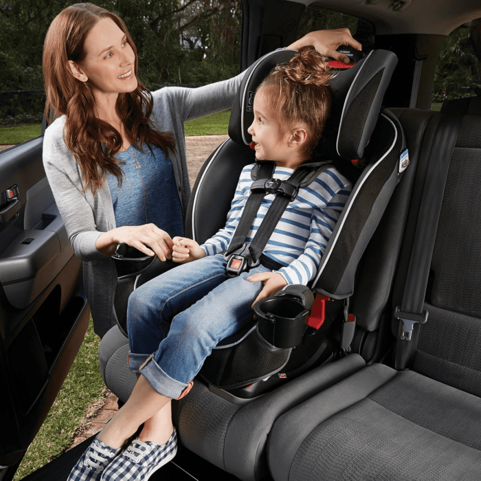 Slimfit 3-In-1 Convertible Car Seat, Space Saving Design, Forward & Rear-Facing, Highback Booster Option – Purple - Image 8