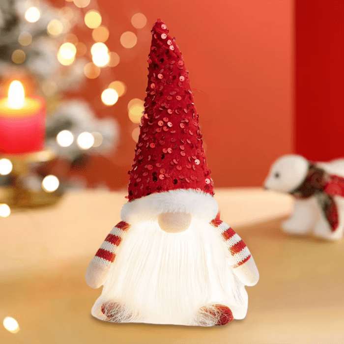 Glowing Knitted Gnome Doll with Led Night Light 29CM Christmas Decorations 2024 Home Xmas Tree Decor Navidad New Year 2025 Gift - Image 7