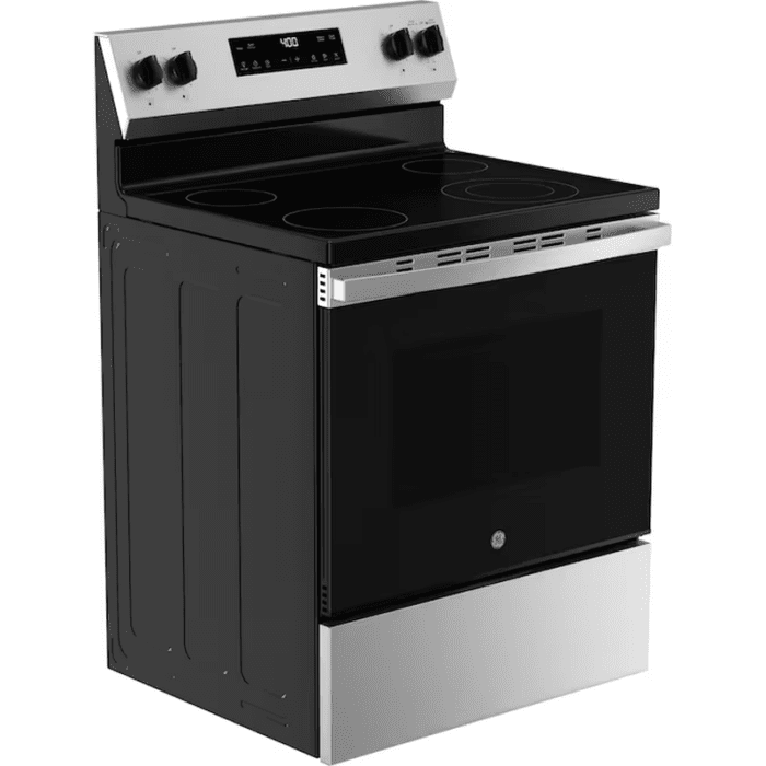 30-In Glass Top 4 Burners 5.3-Cu Ft Steam Cleaning Freestanding Electric Ran (Stainless Steel) - Image 14