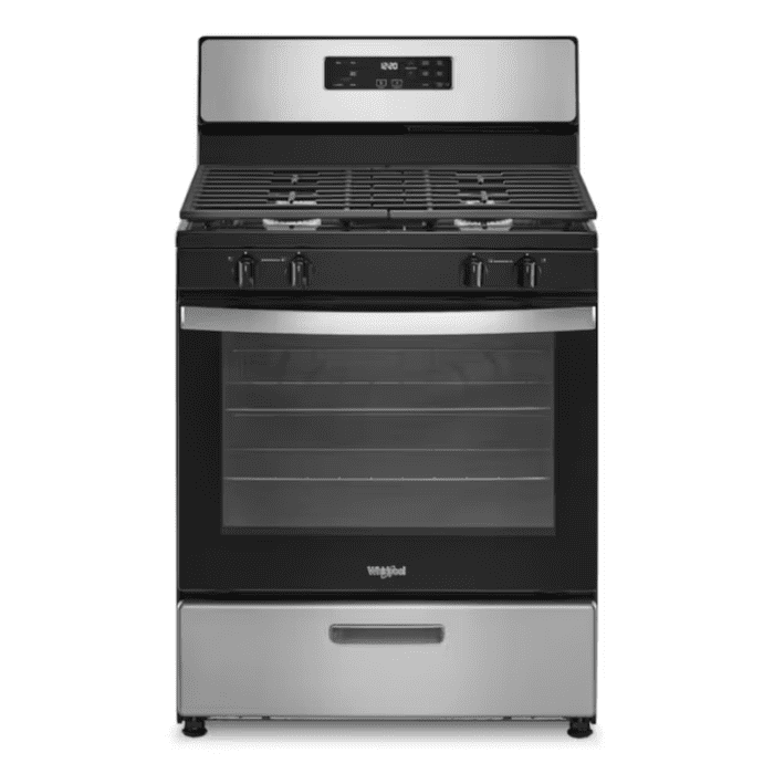 30-In 4 Burners 5.1-Cu Ft Freestanding Natural Gas Range (Stainless Steel)