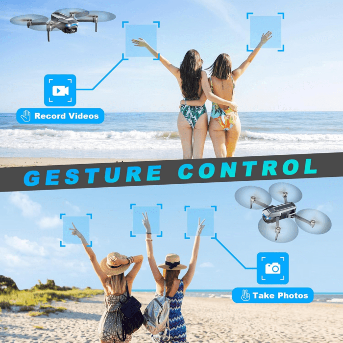 Drone with Camera 4K, FPV Drones 248G RC Plane GPS Drone for Adults with Brushless Motor, 5G Transmission, Waypoint Fly, Auto Return, Gesture Control, Batteries, 46Mins Flight - Image 5