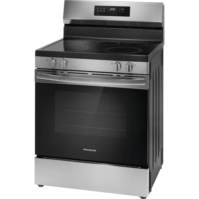 30-In Glass Top 5 Burners 5.3-Cu Ft Steam Cleaning Freestanding Electric Range (Fingerprint Resistant Stainless Steel) - Image 5