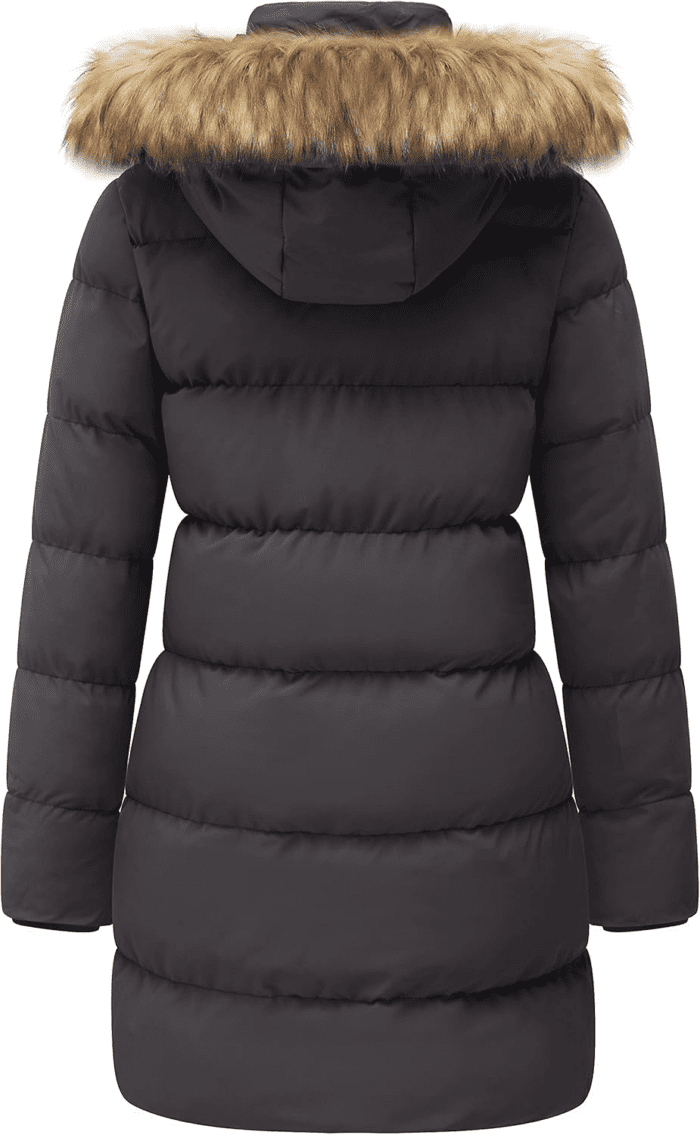 Women'S Winter Thicken Puffer Coat Warm Jacket with Faux Fur Removable Hood - Image 2