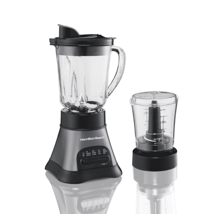 40-Oz 2-Speed Blender and Food Processor Combo (Grey)