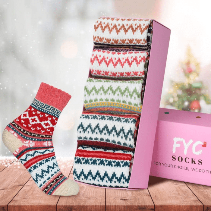 Women Socks Winter - Gifts for Women - Warm Thick Soft Wool Socks Christmas Gifts Socks Cozy Crew Socks - Image 2