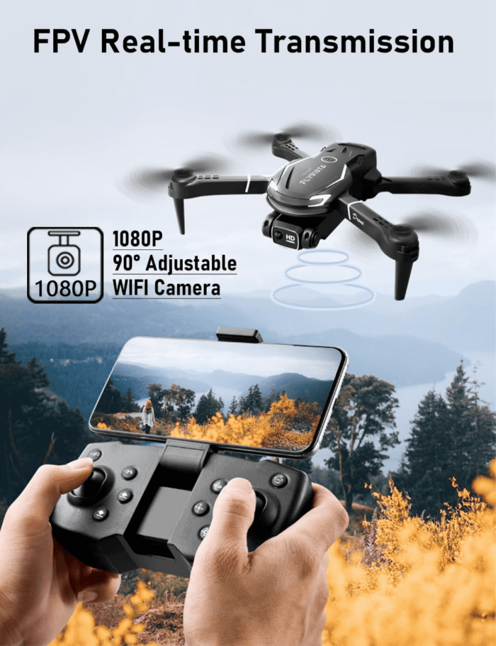 Cool Mini Drone with Camera for Kids Adults Beginners, 1080P FPV Camera Remote Control Drone for Kids with 3 Batteries, One-Click Take Off/Landing, Altitude Hold, Headless Mode, 360° Flips, 3-Gear Speeds , Emergency Stop, Toys Gifts for Kids - Image 2