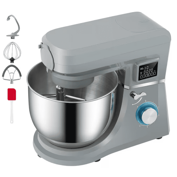 6 Speeds 660W 7.4Qt Stand Mixer Stainless Steel + Abs Plastic 7.4-Quart Commercial/Residential Bowl-Lift Stand Mixer - Image 2