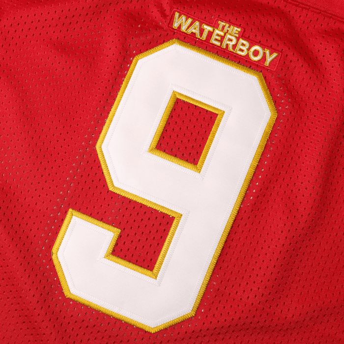 Bobby Boucher #9 the Waterboy Adam Sandler Movie Mud Dogs Bourbon Bowl Football Jersey - Image 4