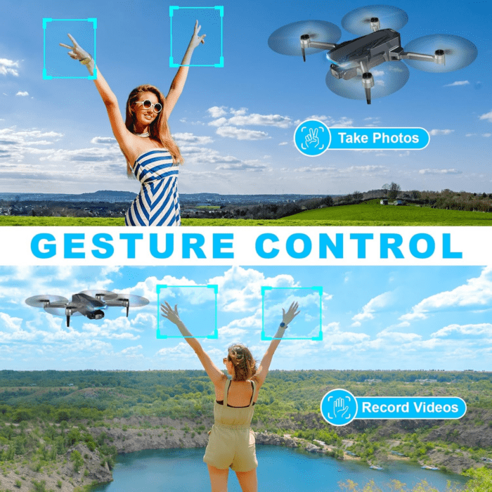 Drone with Camera, 2K HD FPV Drone with Brushless Motor, 360°Flip, Waypoint Fly, Gesture Selfie, One Key Take Off/Landing, Foldable Mini Drone for Beginners - Image 5