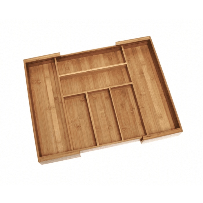 18.125-In X 13.125-In Brown Bamboo Wood Expandable Drawer Organizer