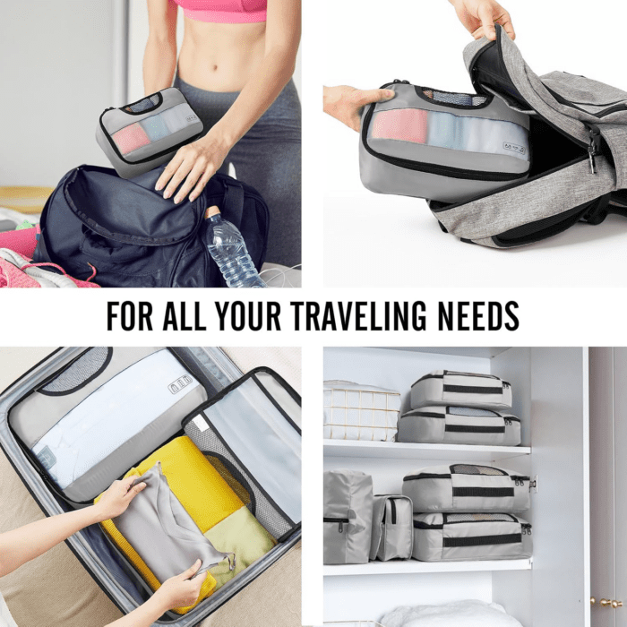 8 Set Packing Cubes for Suitcases, Travel Bag Organizers for Carry on Luggage, Suitcase Organizer Bags Set for Travel Essentials Travel Accessories in 4 Sizes(Extra Large, Large, Medium, Small) - Image 7