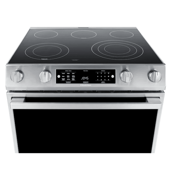 30-In Glass Top 5 Burners 5.8-Cu Ft Self & Steam Cleaning Air Fry Convection Oven Slide-In Electric Range (Stainless Steel) - Image 16