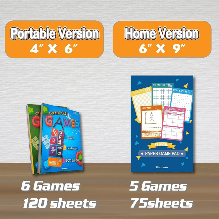 6 Portable Travel Game Activities Notepad on the Go Plane Trip Game 4 X 6-Inches (2 Pads and 60 Sheets Each) - Image 6