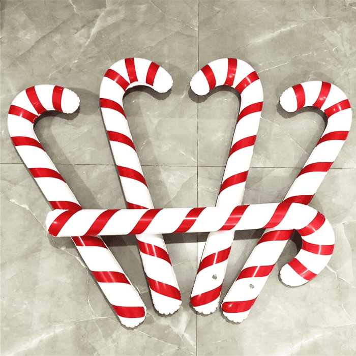 1-10PCS Inflatable Christmas Candy Canes Stick 90CM Giant Xmas Santa Canes Walking Stick Balloon 2024 New Year Party Decoration - Image 5