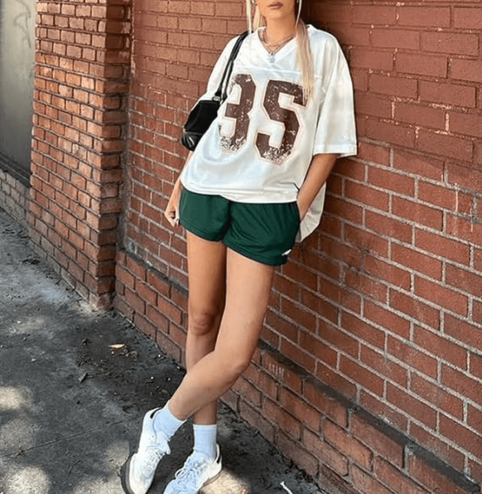 Oversized Jersey Women Summer Tops 2024 Grunge Graphic Tees Y2K Streetwear Short Sleeve Shirts - Image 2